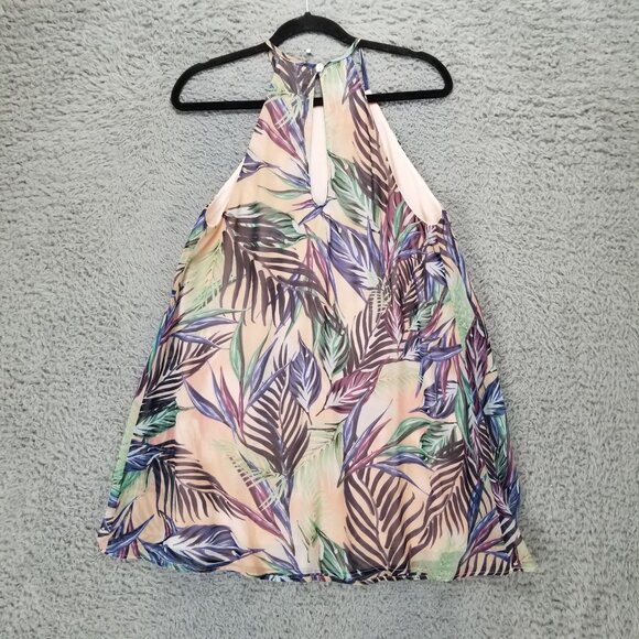 Show Me Your Mumu Dress Womens Small Gomez Pink Tropical Trapeze Halter Mini - Picture 6 of 11